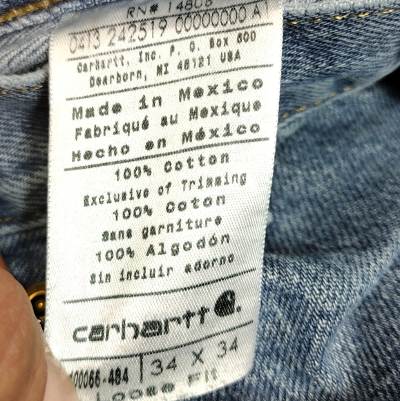 Carhartt Men's Loose Fit Denim Jeans l Size 34x34 l Original Fit - Picture 3 of 11